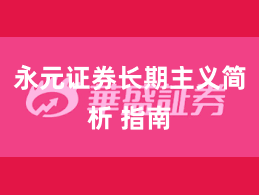 永元证券长期主义简析 指南