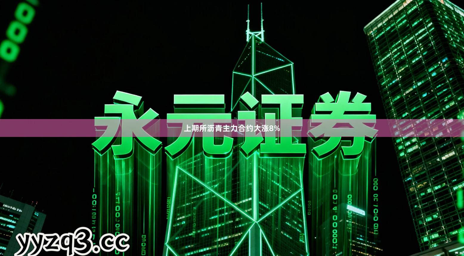 上期所沥青主力合约大涨8%